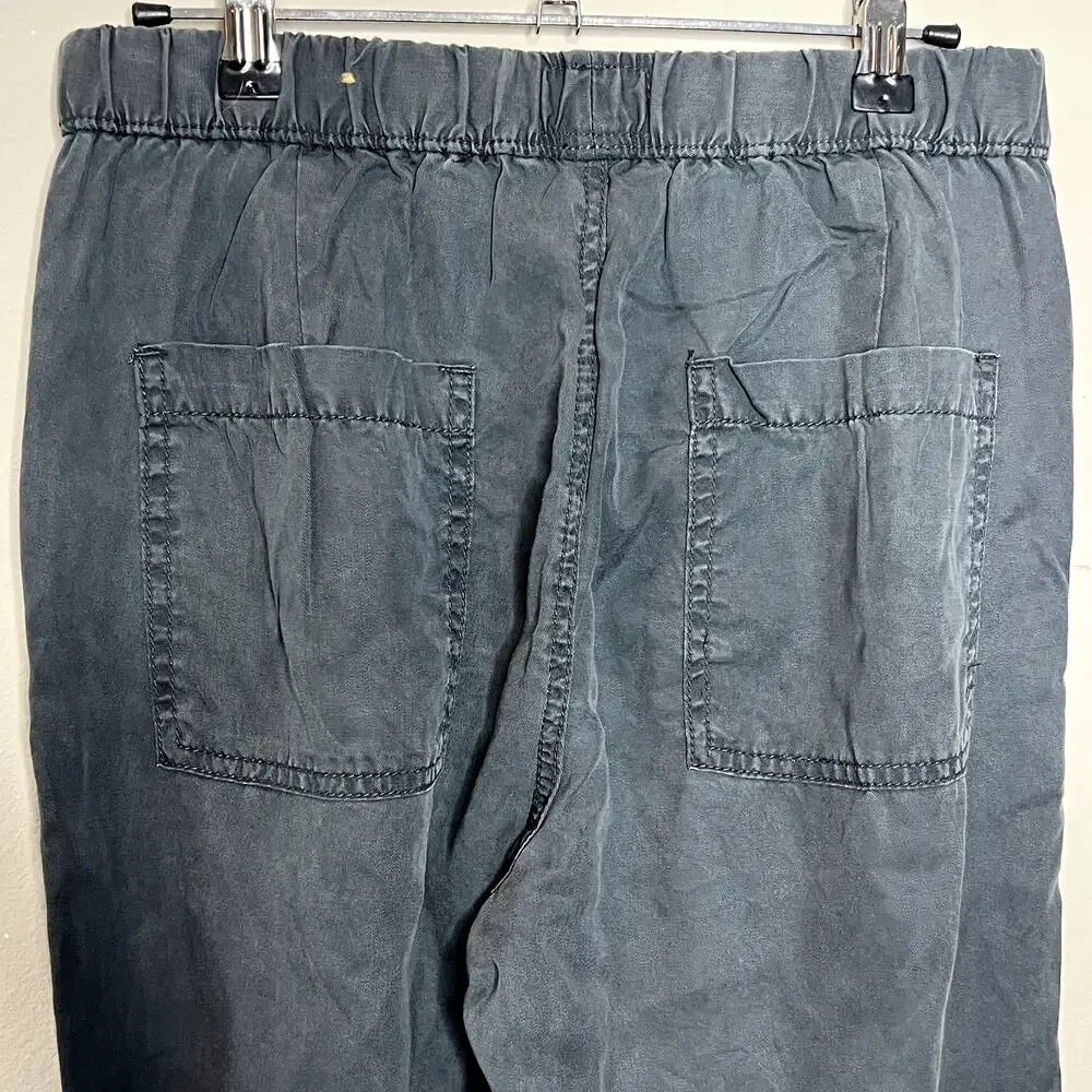 American‎ Eagle Outfitters Grey Elastic Waist Snap Hem Jogger Pants Size Small